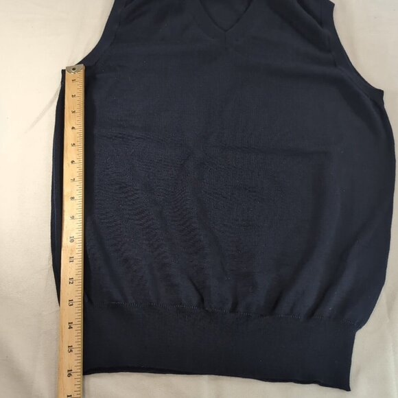 Robe Di Kappa 100% Merino Wool Black Knit Vest V-Neck Men's Medium M Sleeveless - Picture 7 of 7